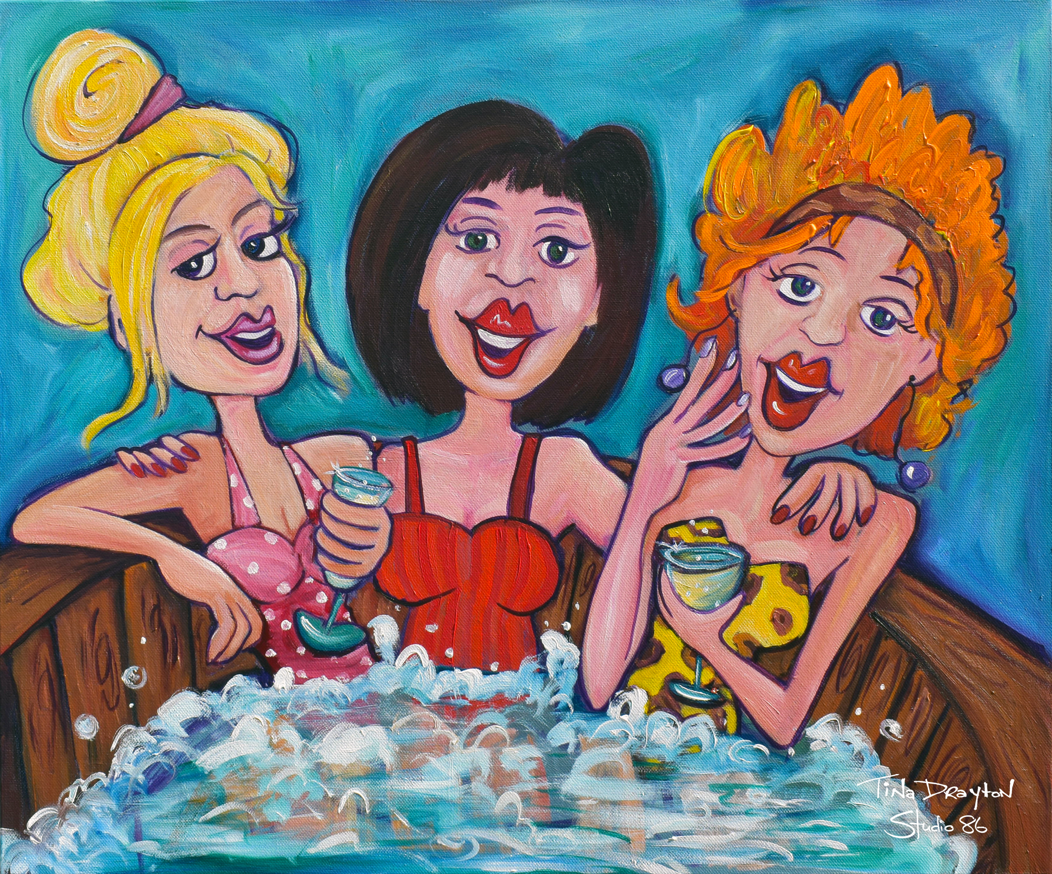 Betty Spa Date block print