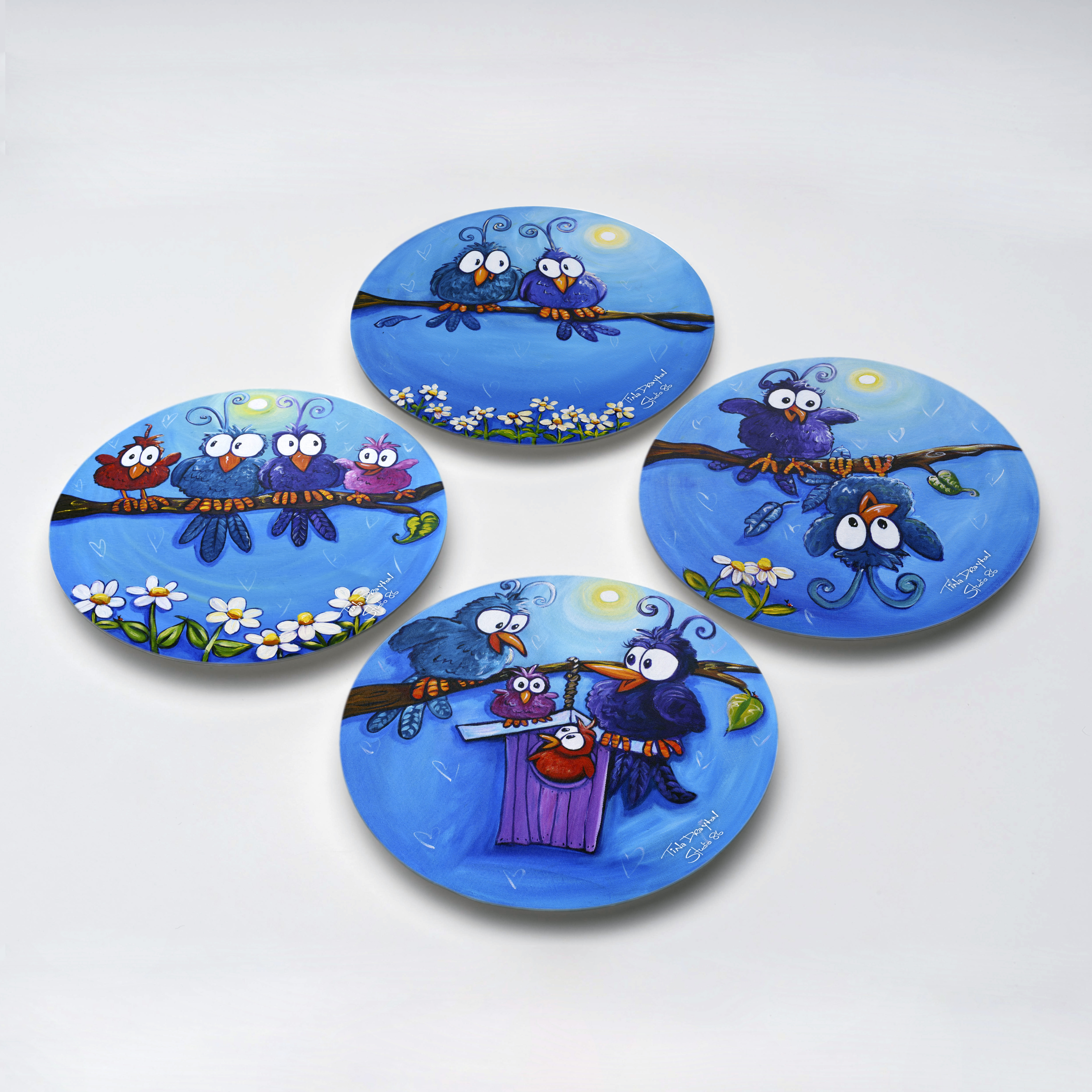 Bird Coasters Set