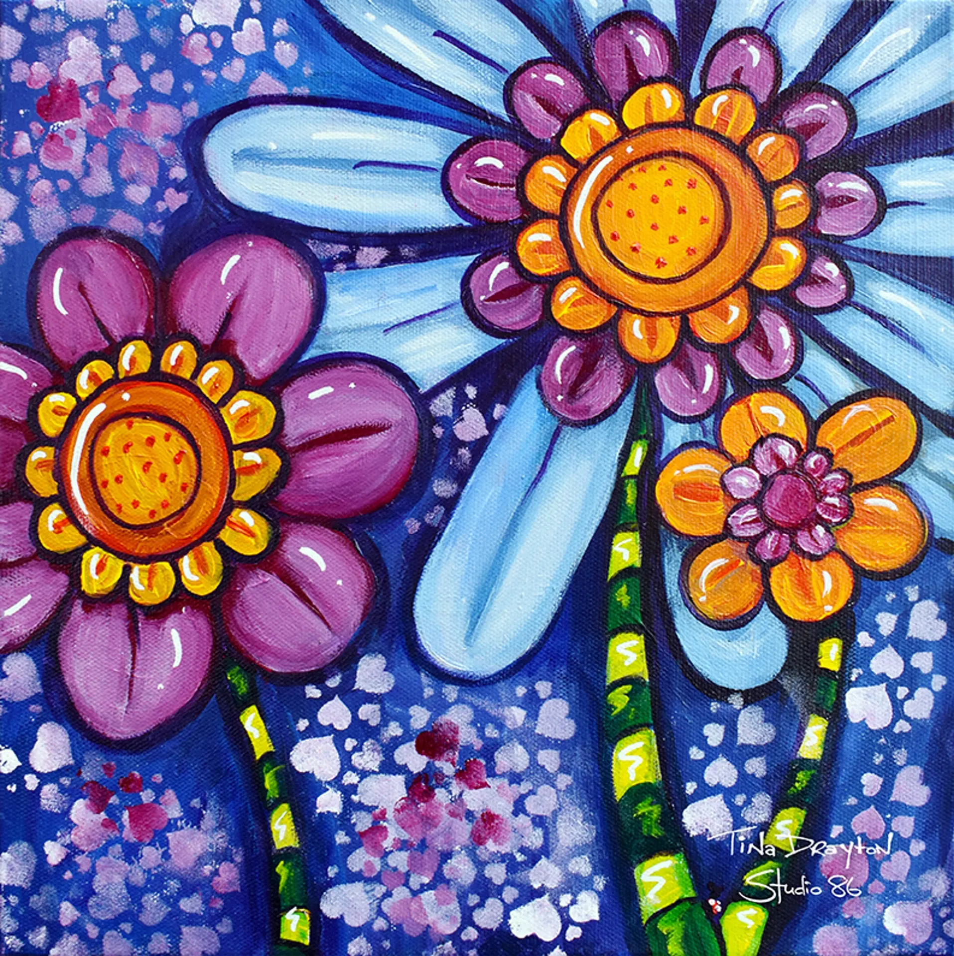 Dr Suess Flowers Original Painting