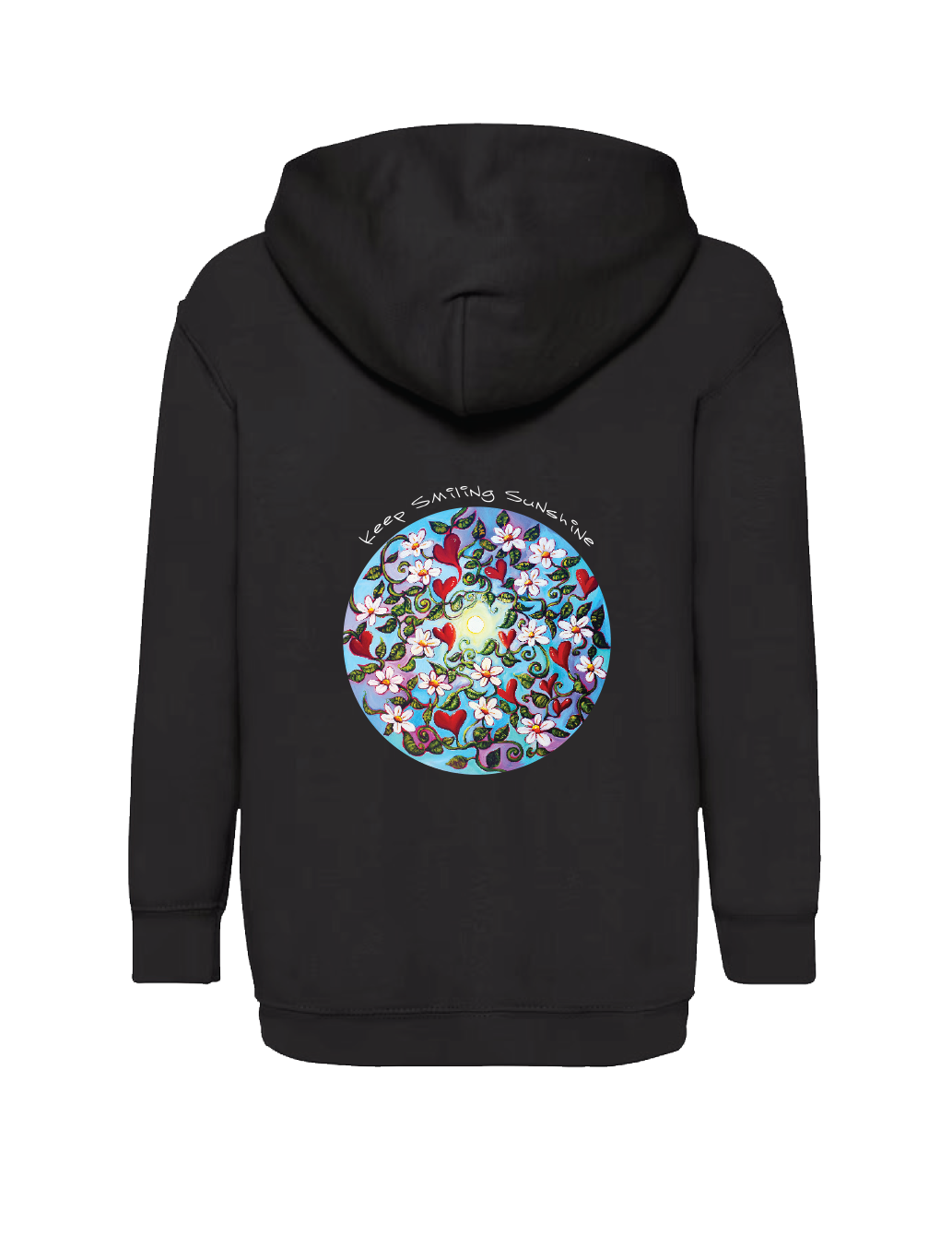 Keep Smiling Hoodie Black