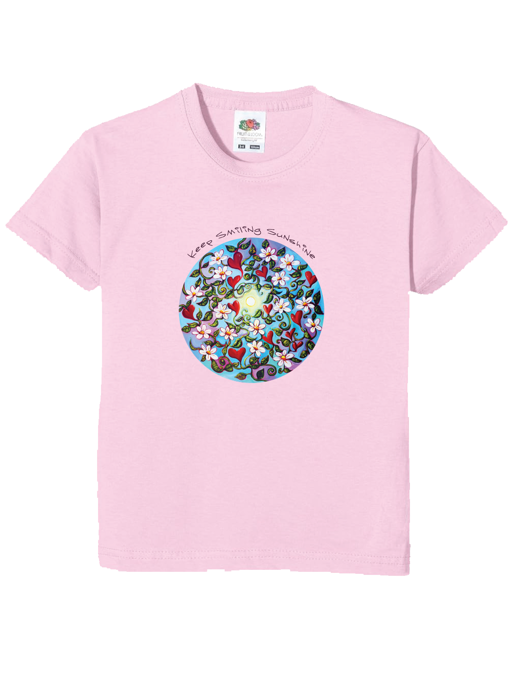Keep Smiling Kids Tee Pink