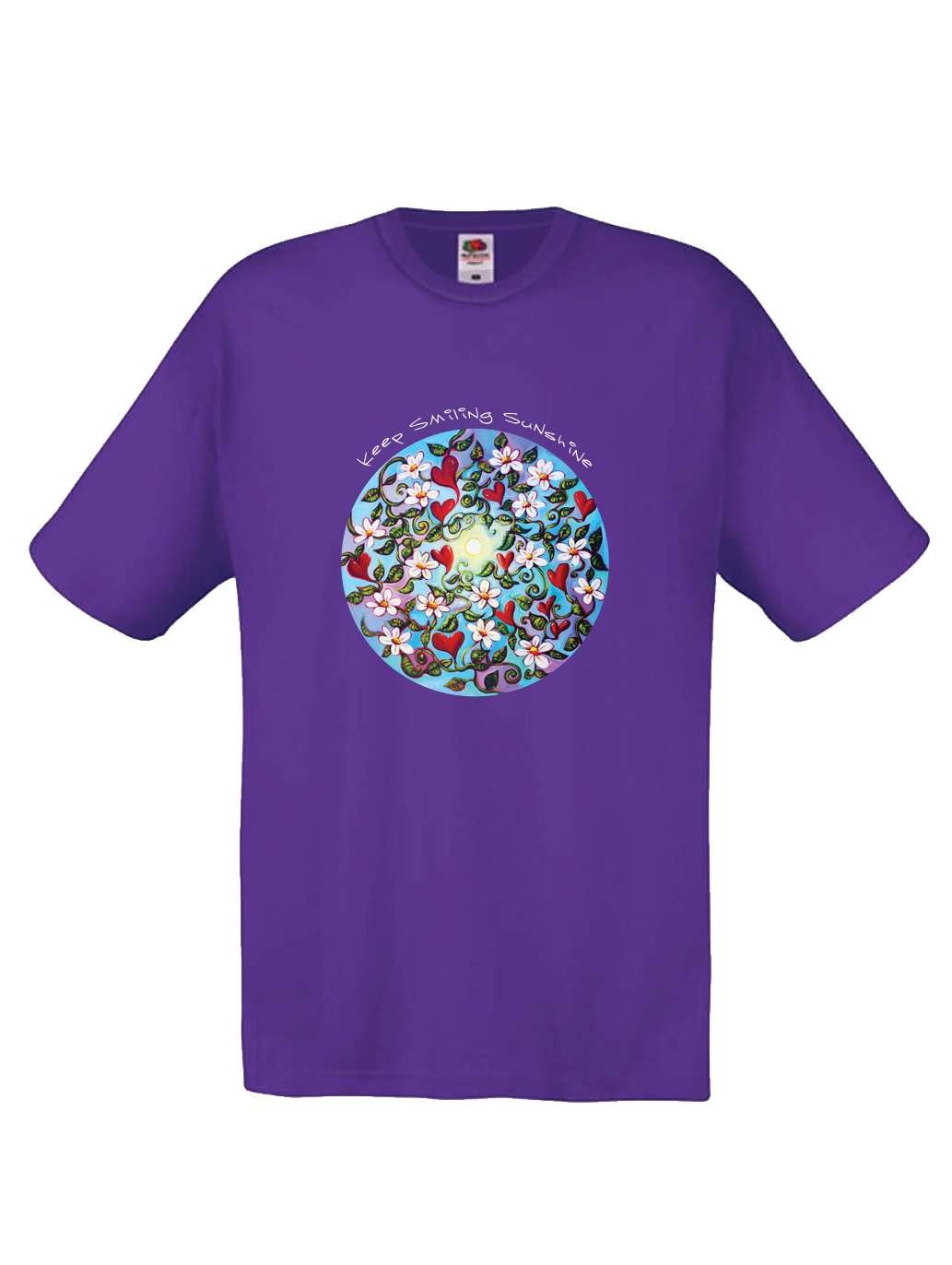 Keep Smiling Kids Tee Purple