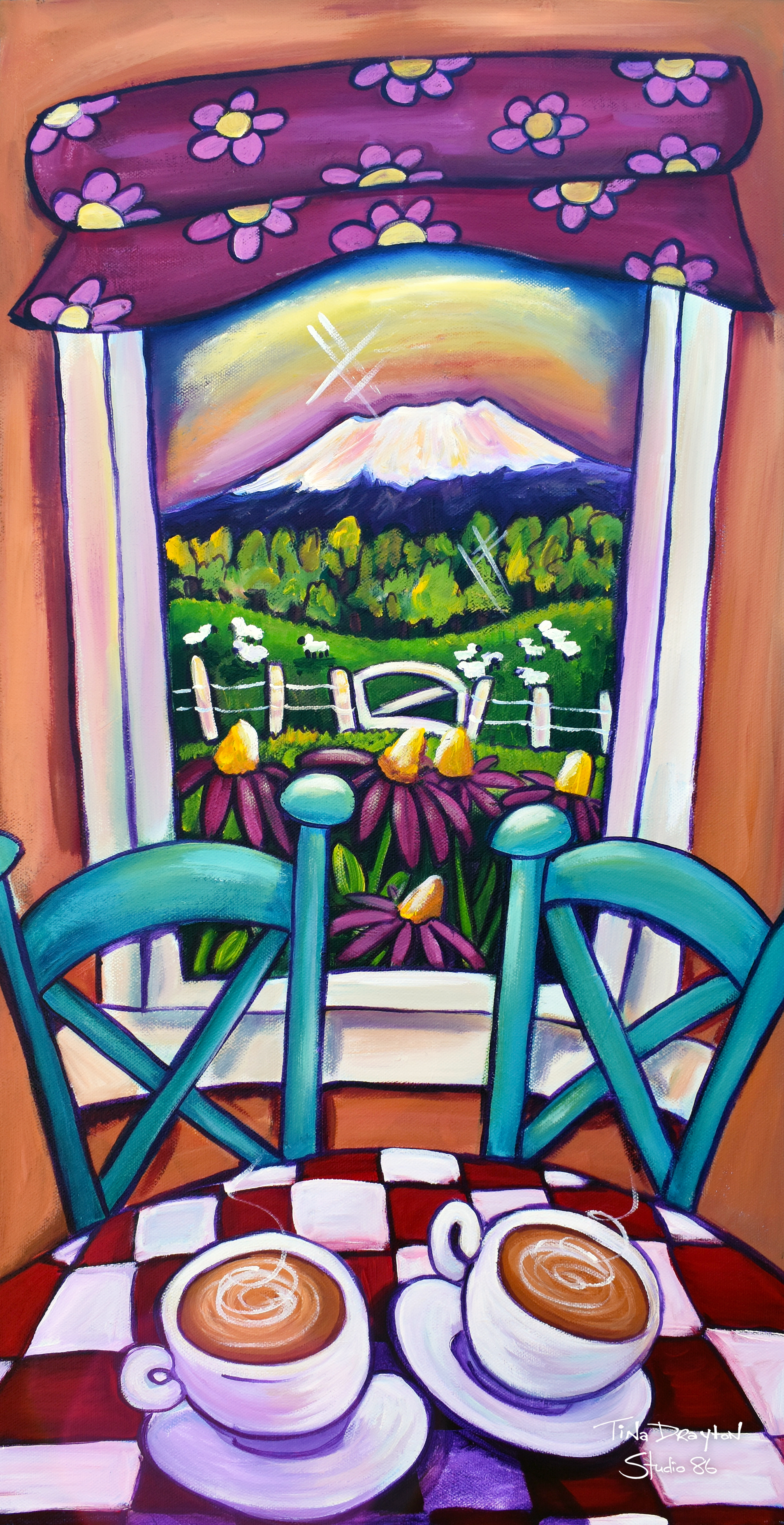 Morning View Block Print