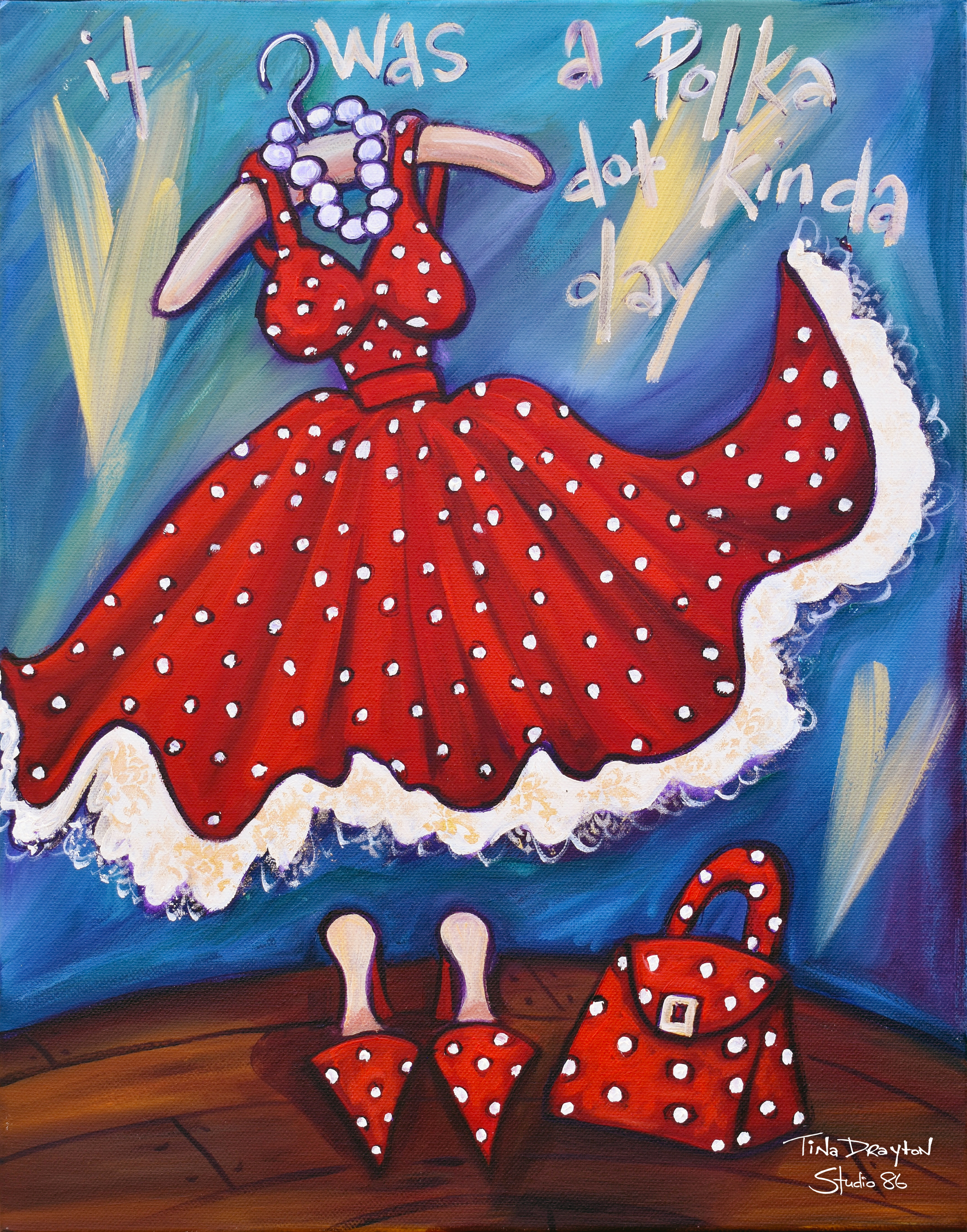 Polka Dot Day Block print