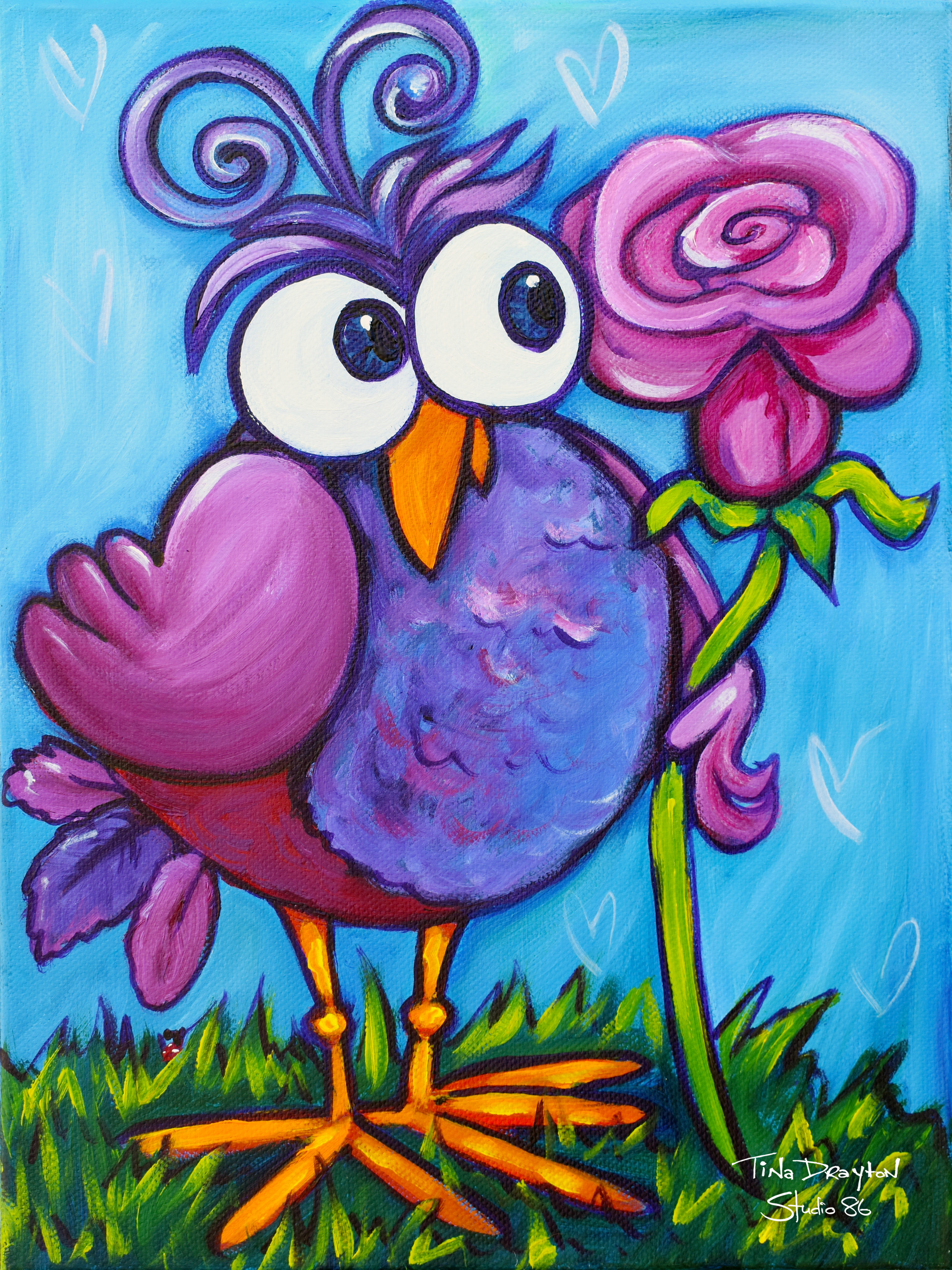 Be-sotted Bird Original Painting