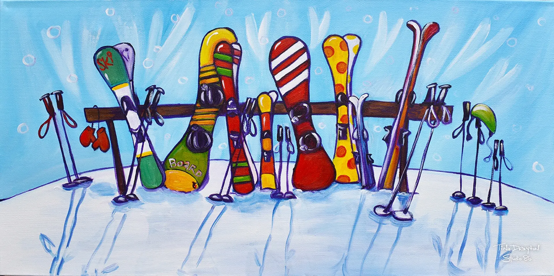 Ski Rack Block Print