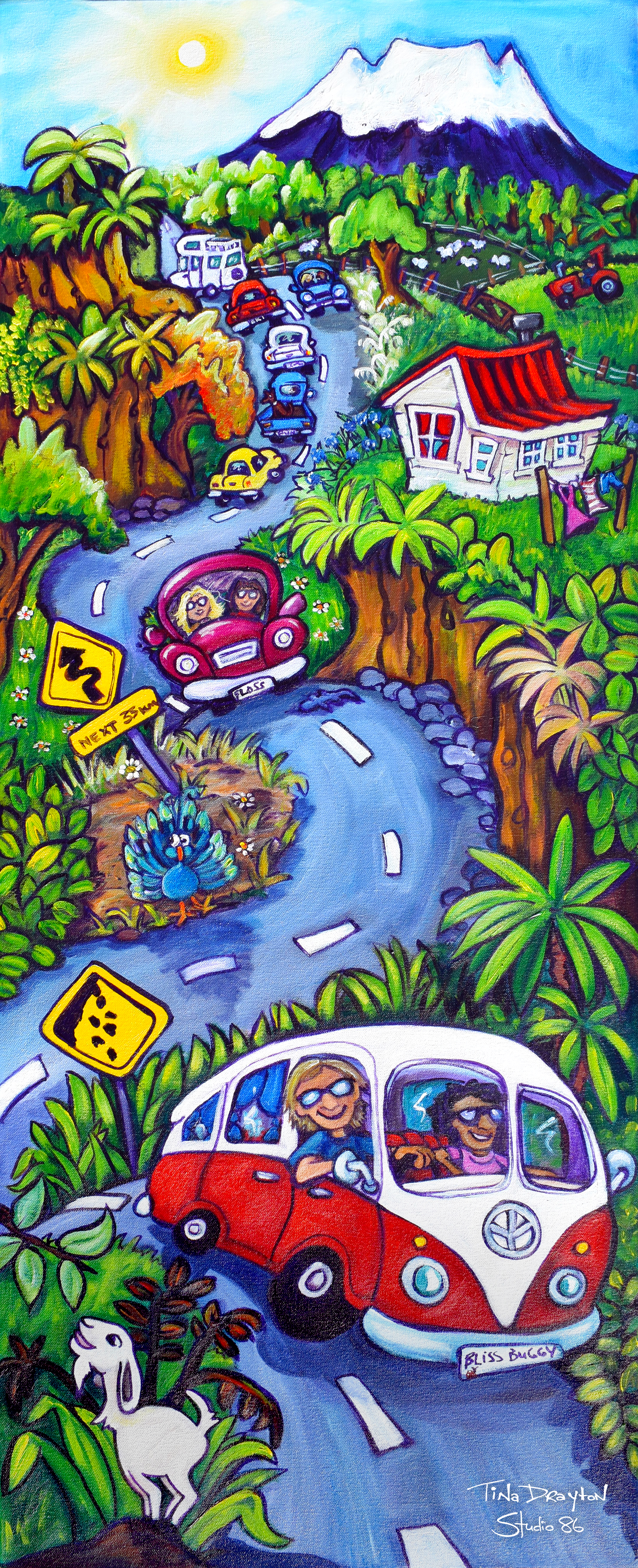 Parapara Road Trip Block Print