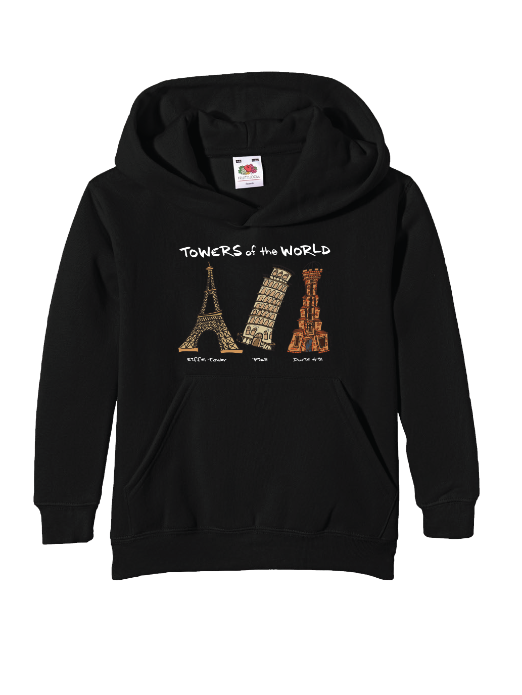 Towers of the World Hoodie Black