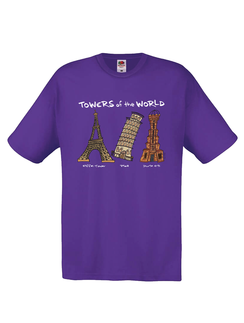 Towers Of the World Kids Tee Purple