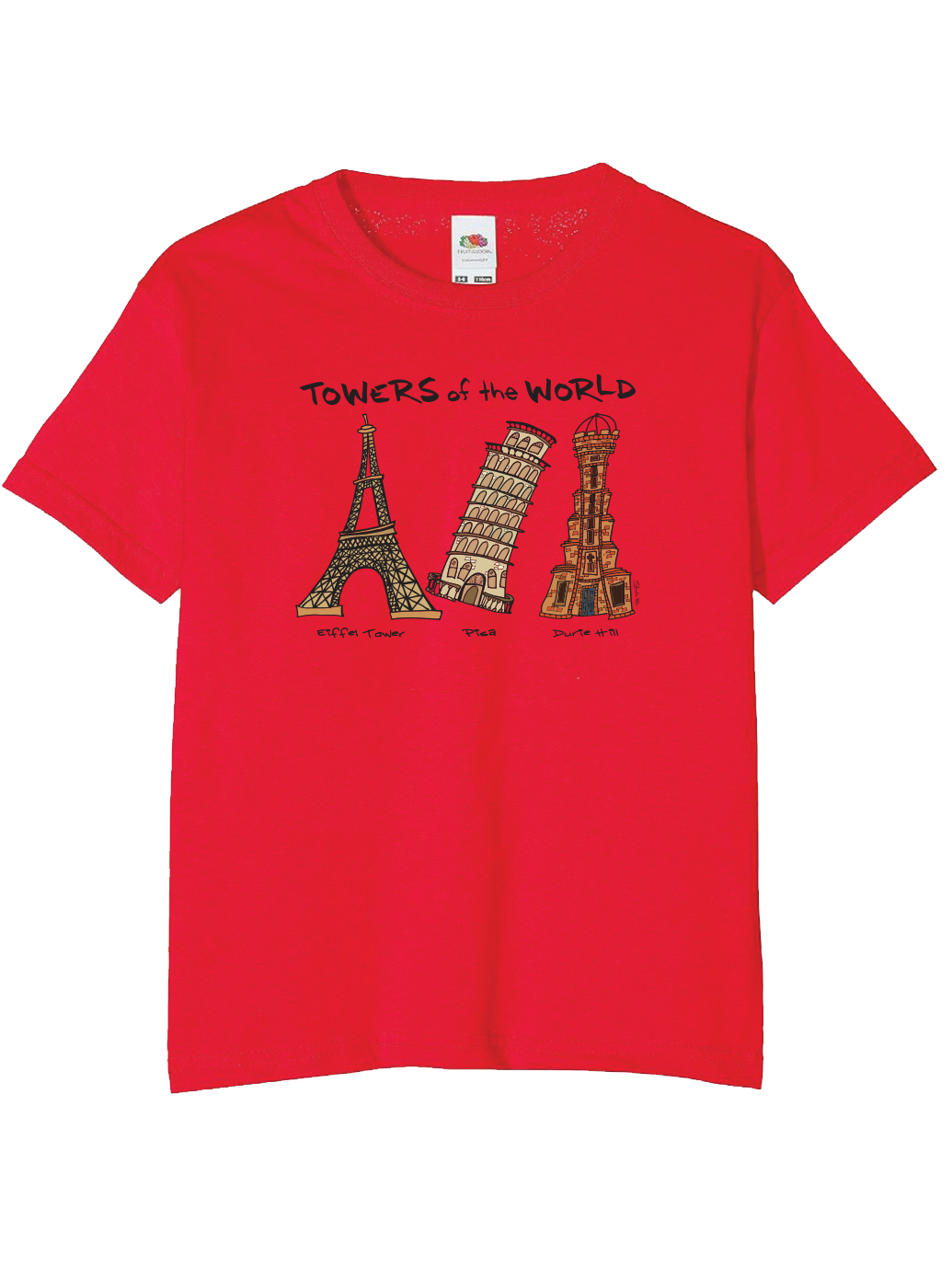 Towers of the World Kids Tee Red