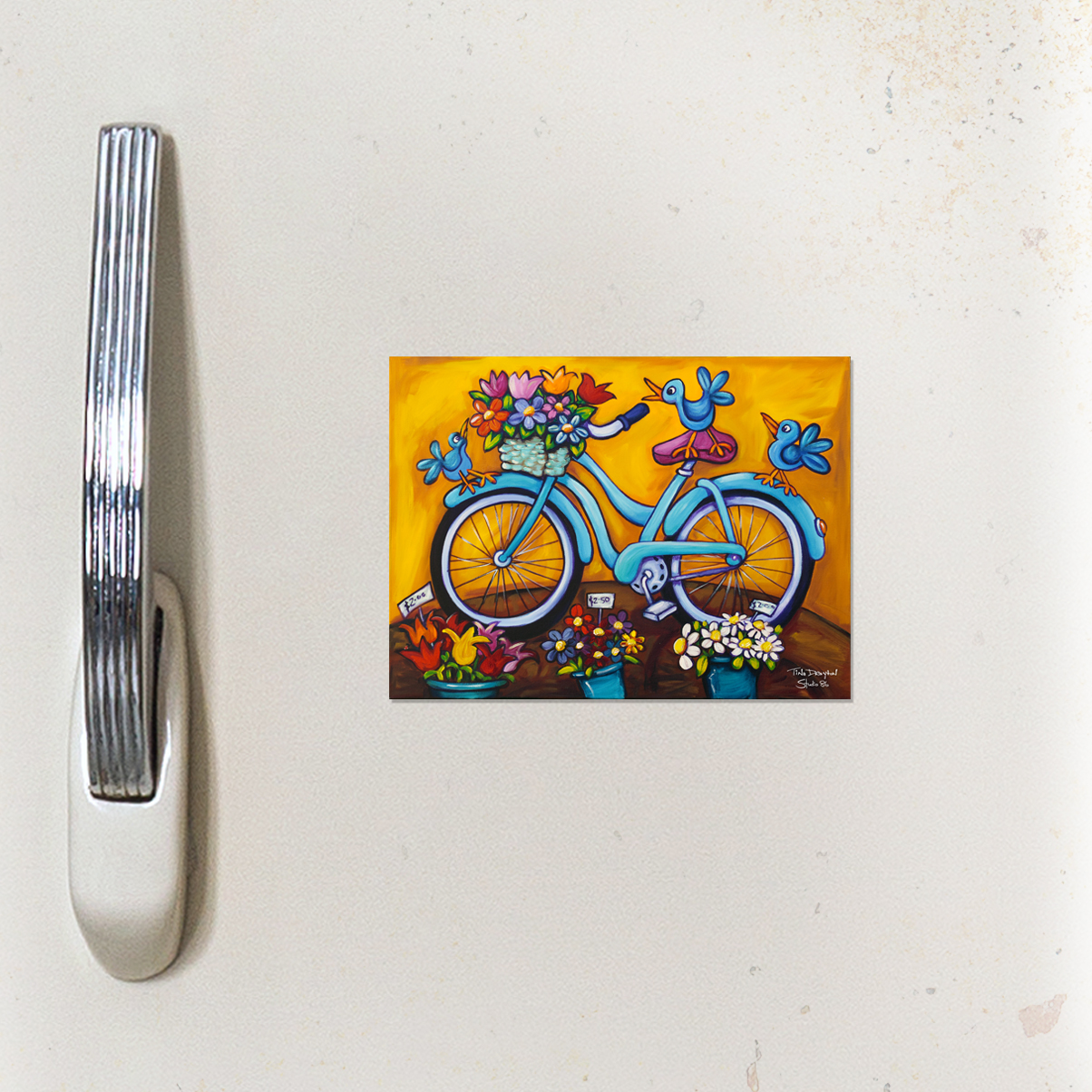 Birds, bouquets and a bike magnet