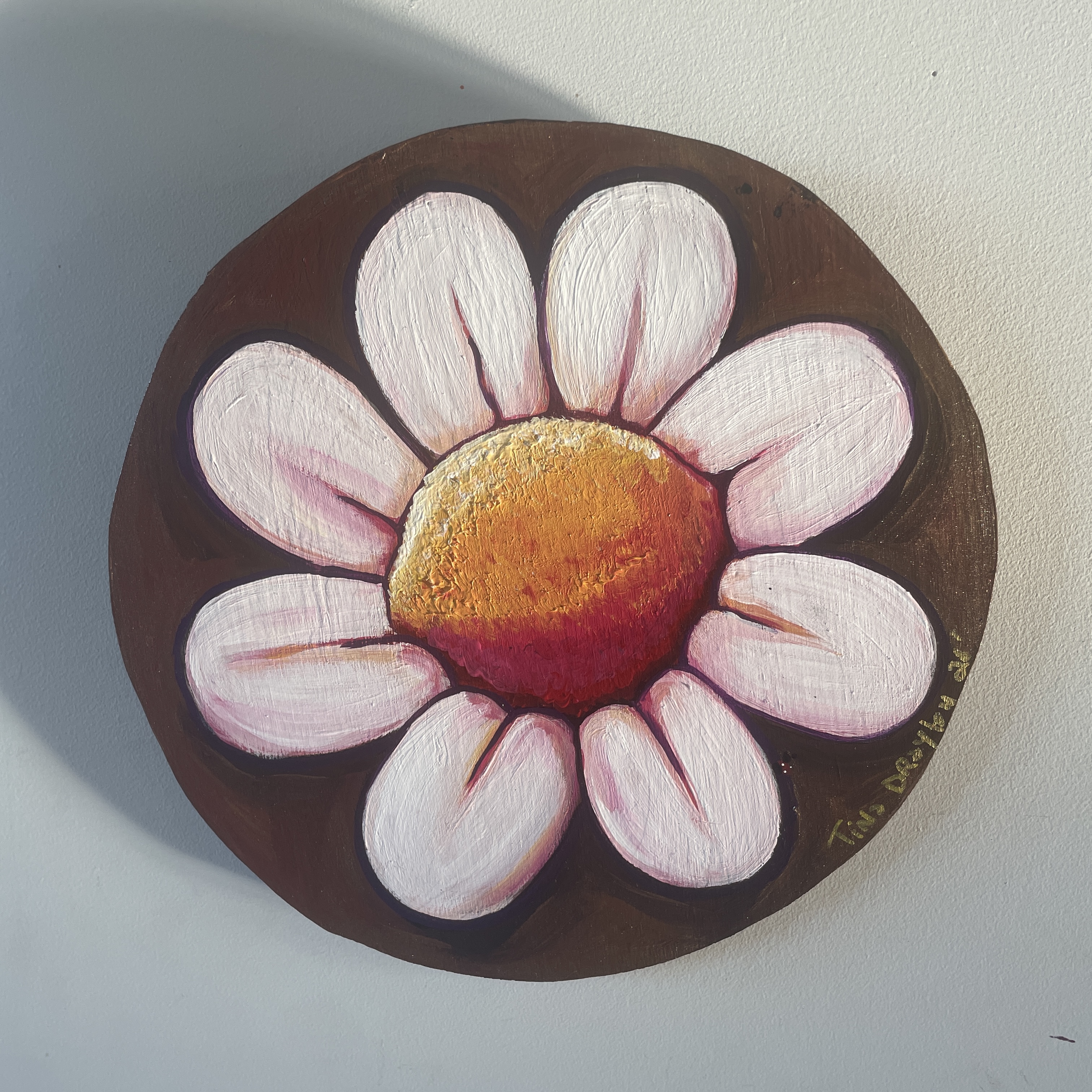 Chocolate Daisy Painting