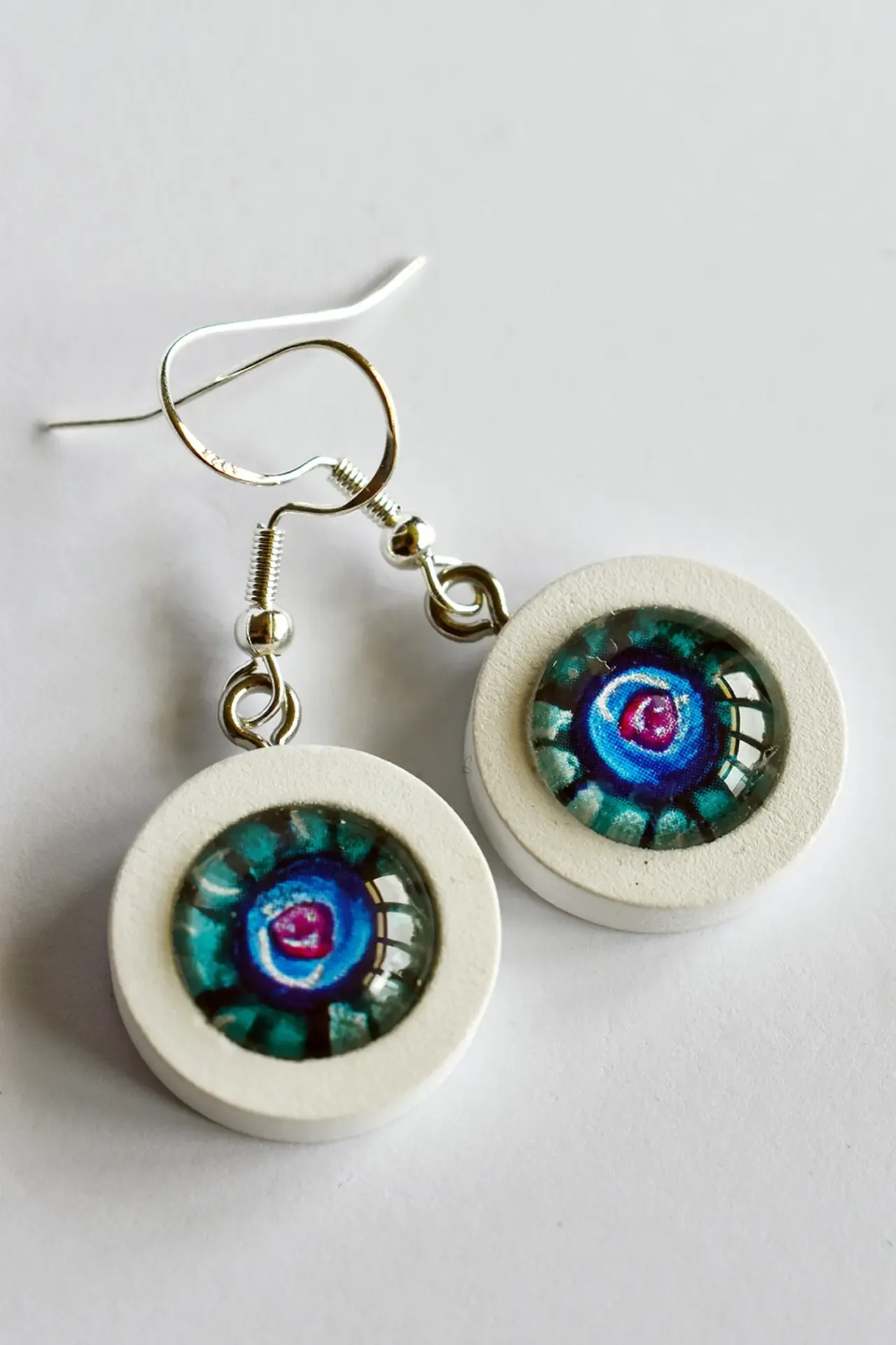 White Flower earrings