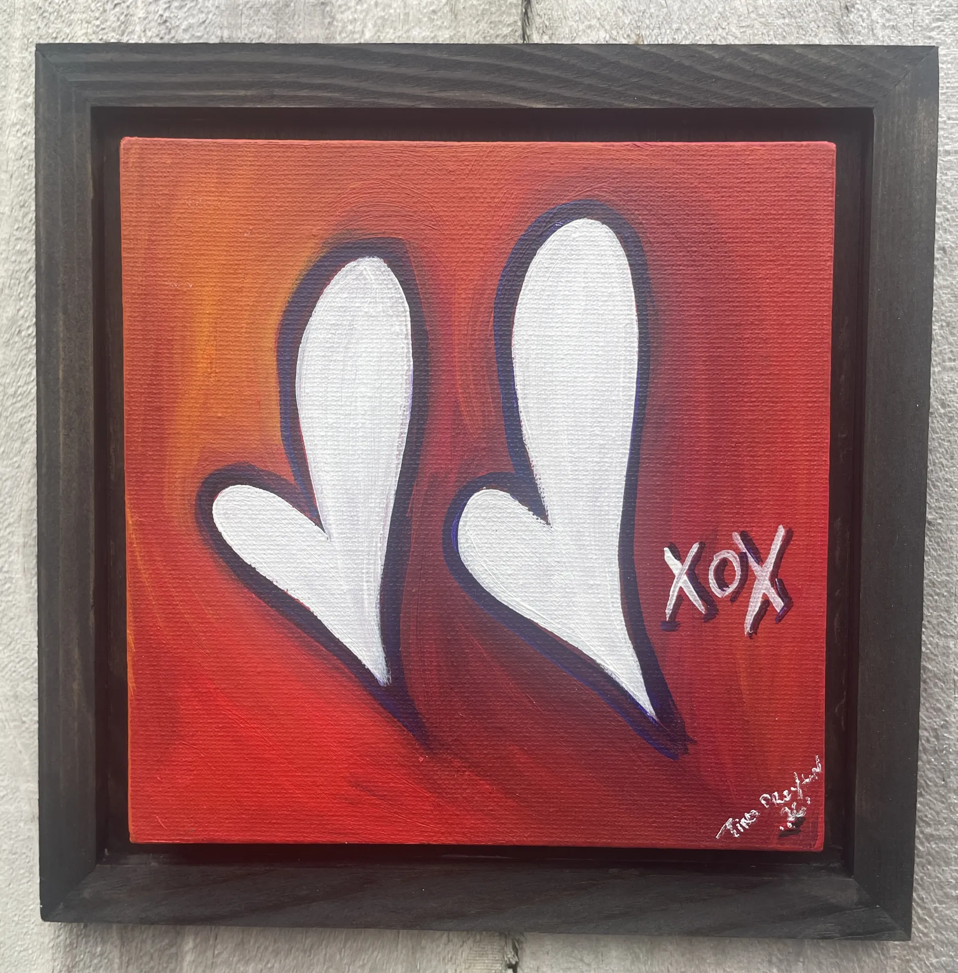Mini Heart Series Two Pure original Painting