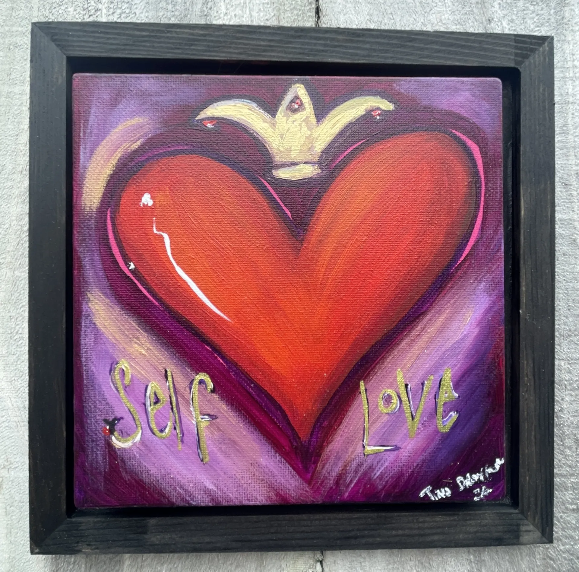 Mini Heart series Self Love original Painting
