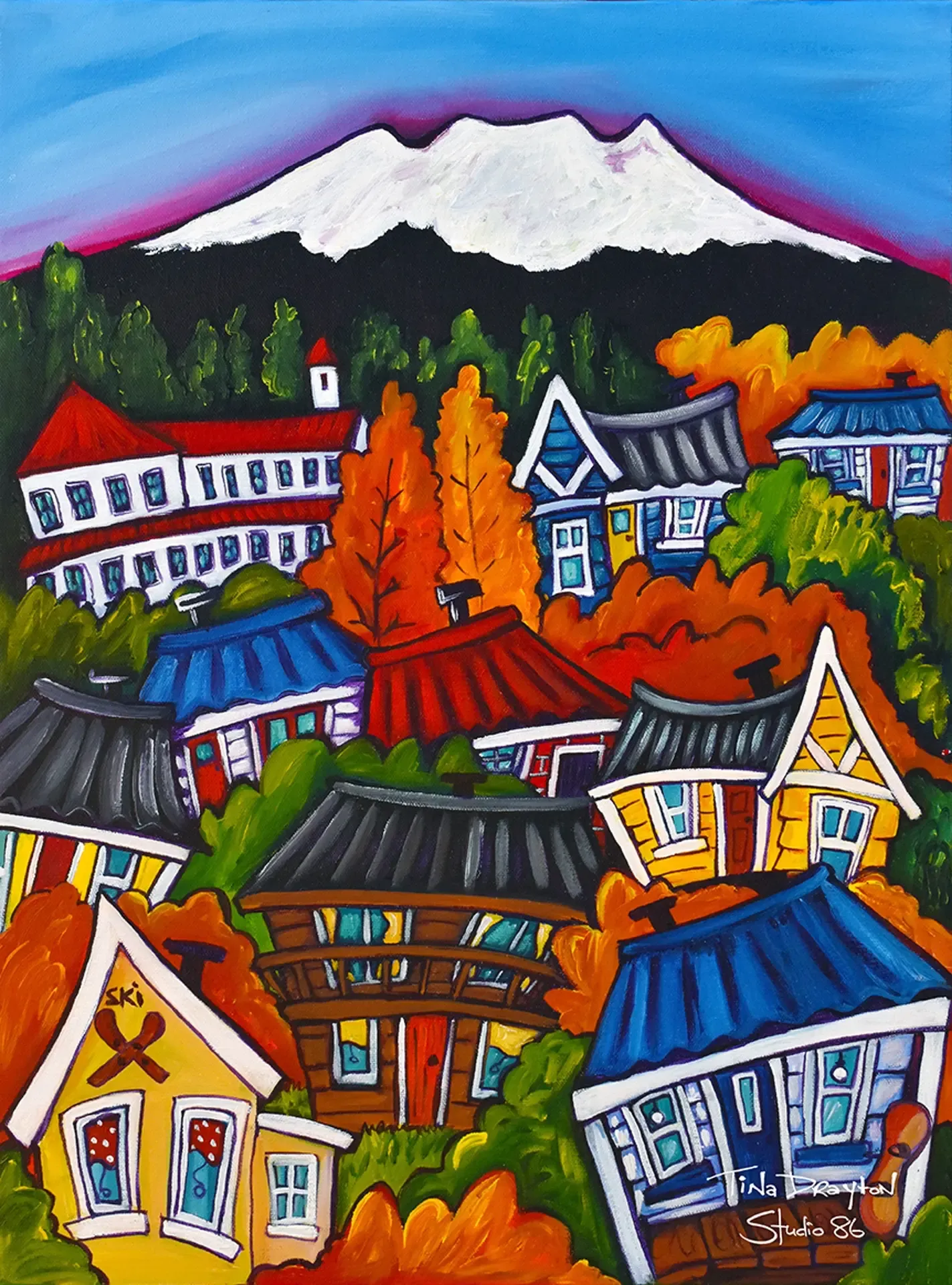 Ohakune Junction Block Print