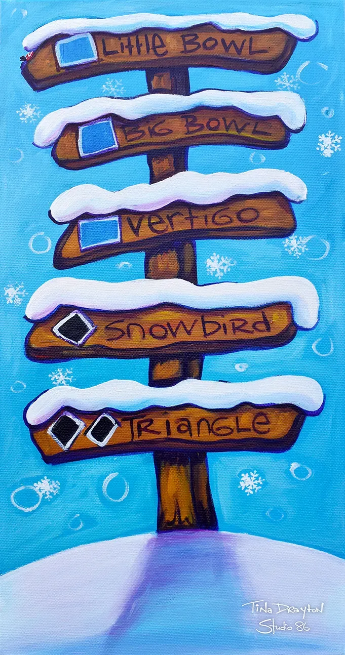 Trail SignBlock Print