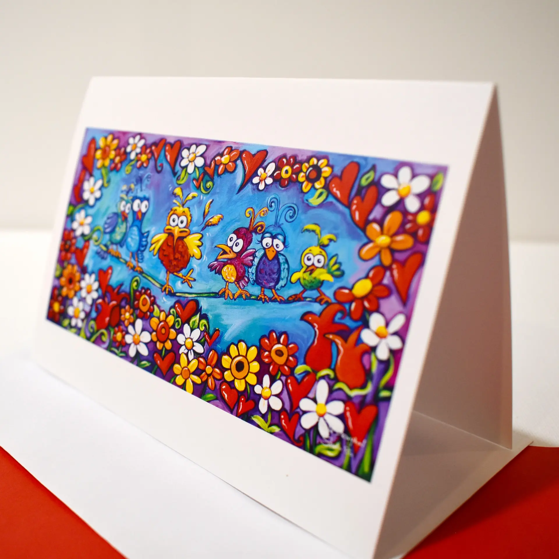 Quirky Birds Greeting Card