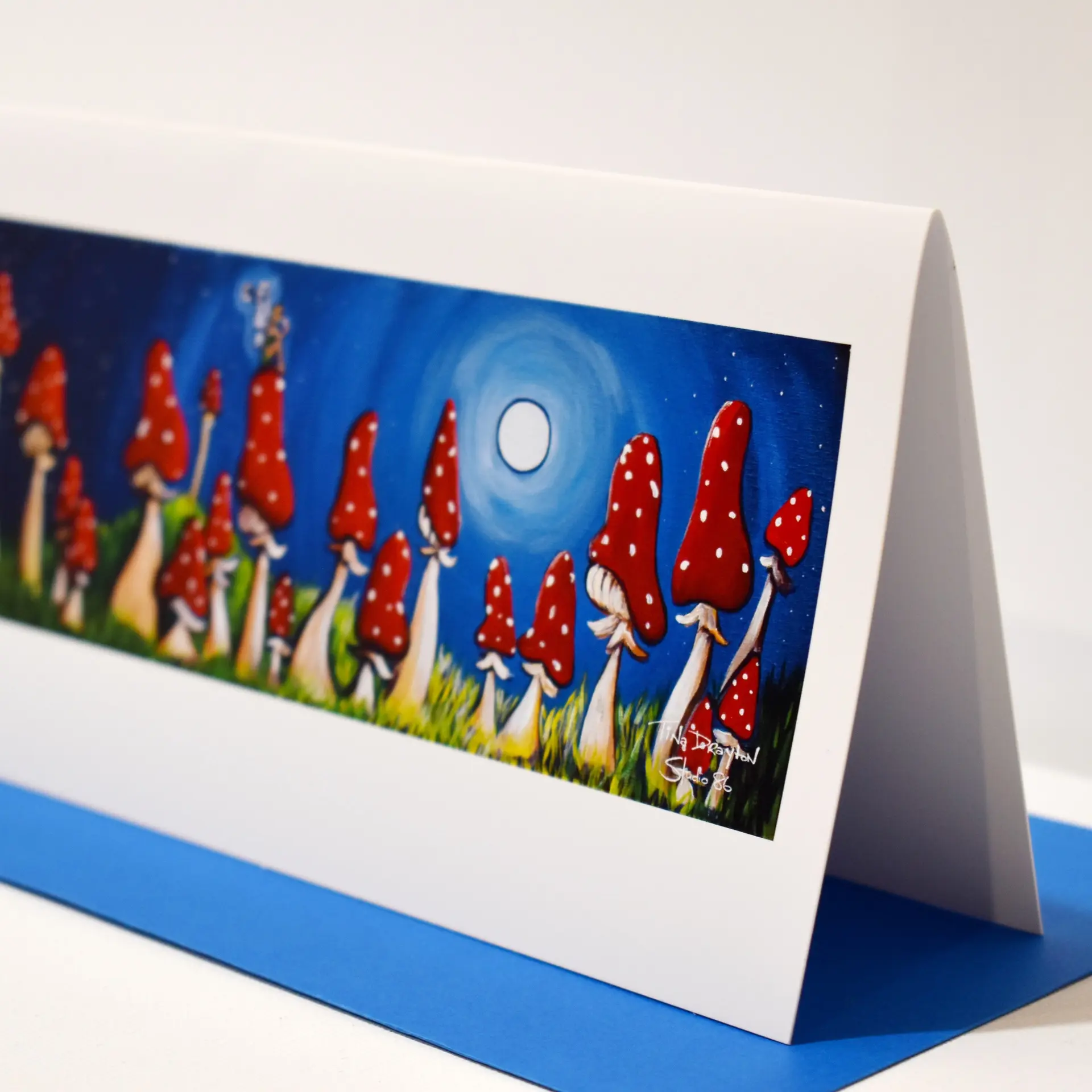 Fairy field of Mushrooms Greeting card