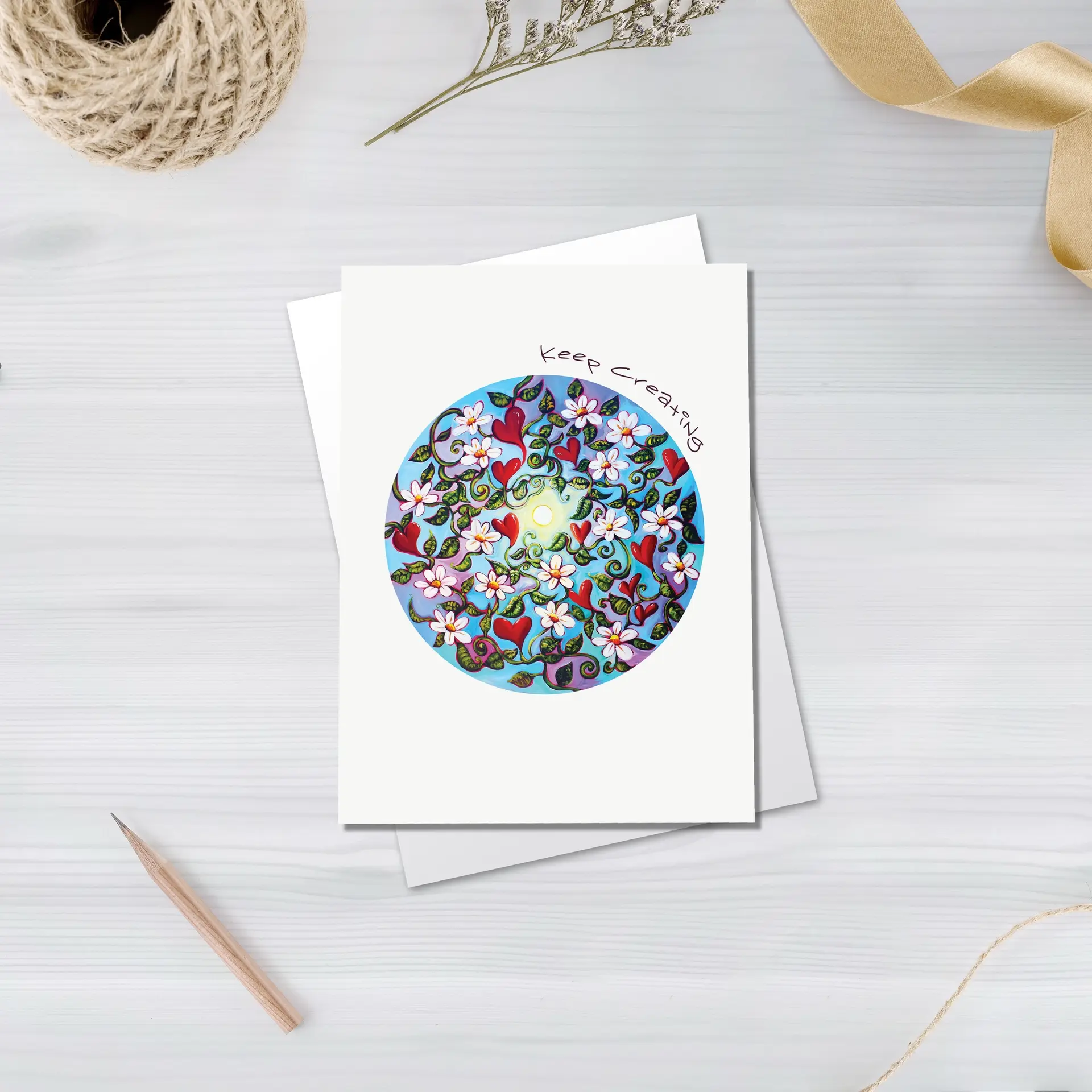 Keep Creating greeting card