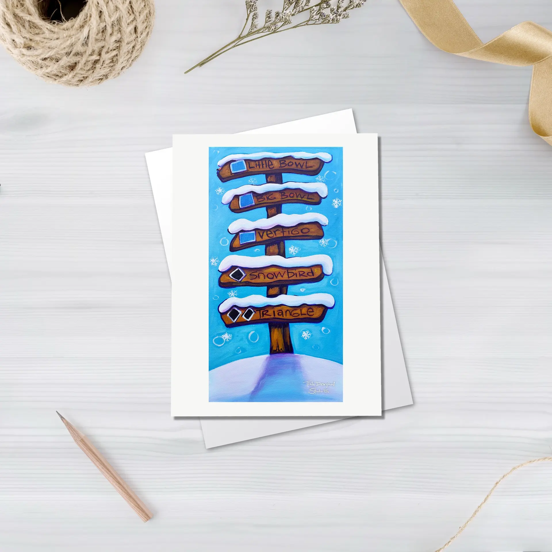 Trail Signs Greeting card