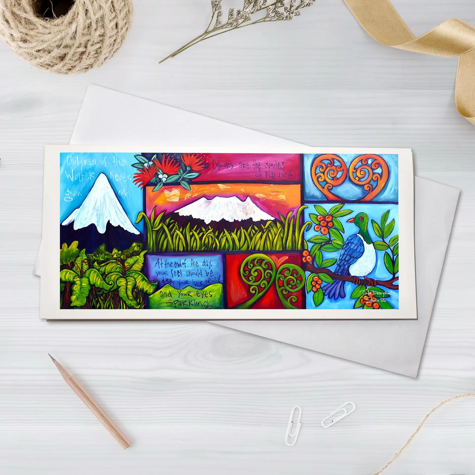 Patchwork NZ Greeting Card