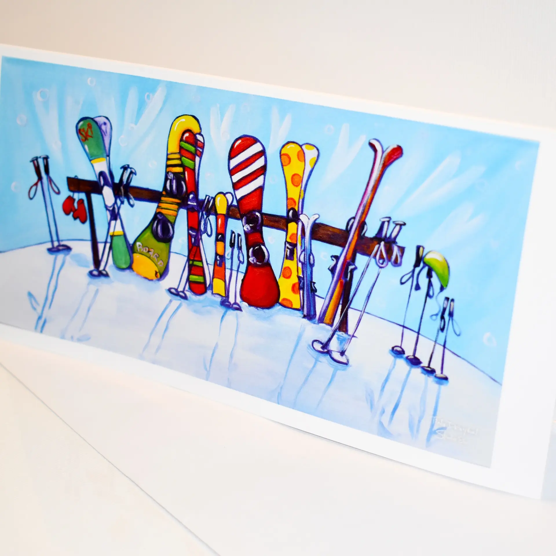 Ski Rack Greeting Card
