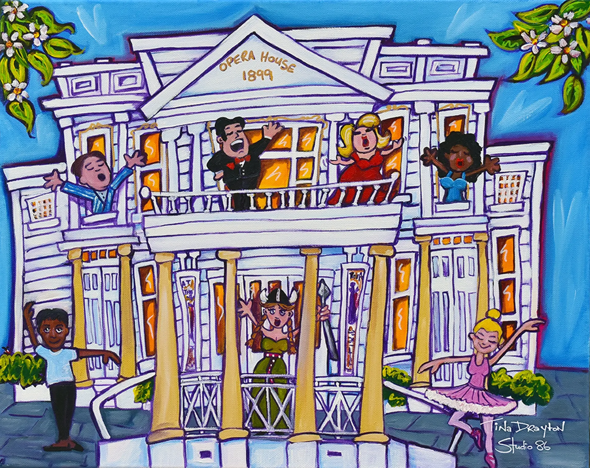 Whanganui Opera House Block Print