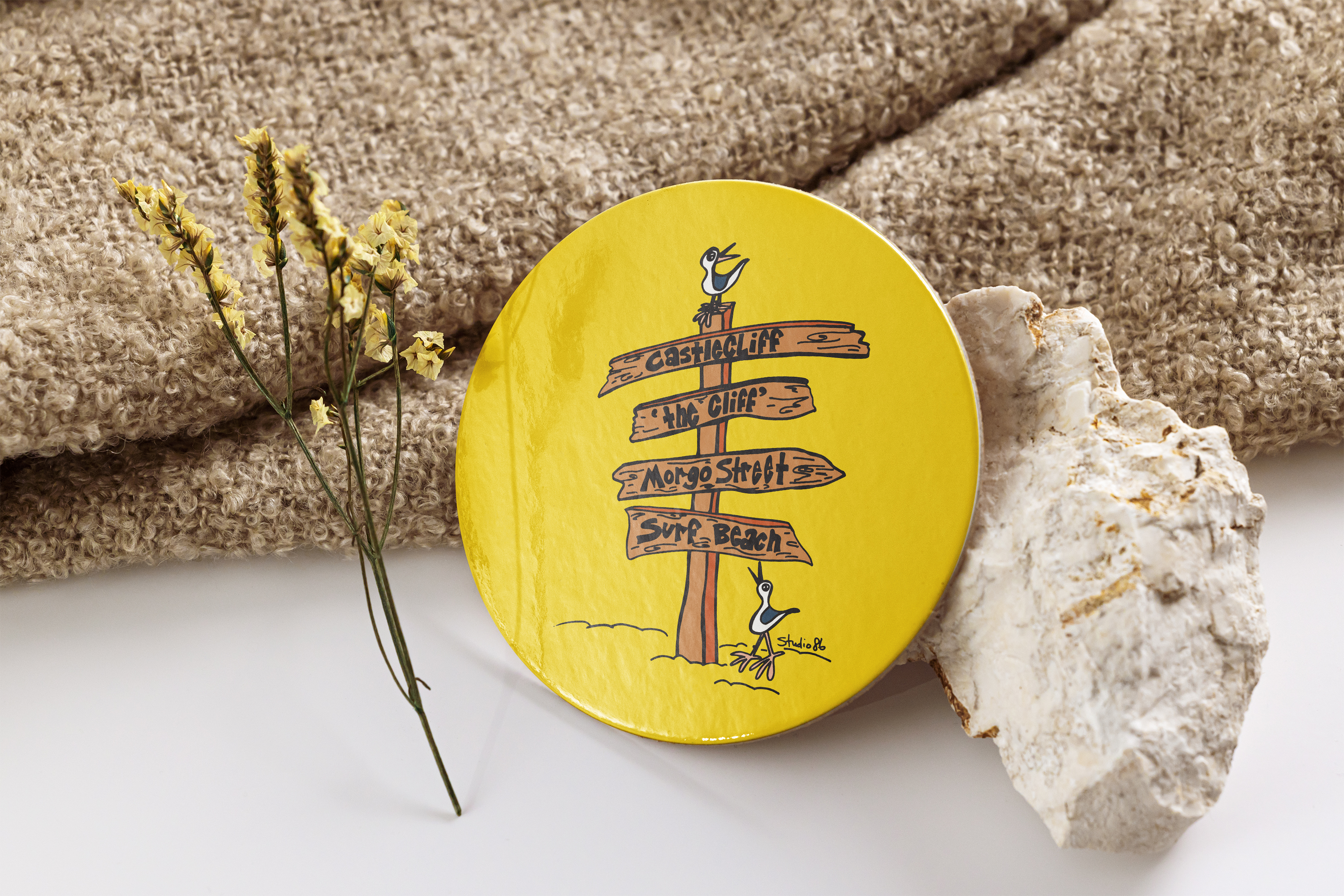 Castlecliff yellow Coaster