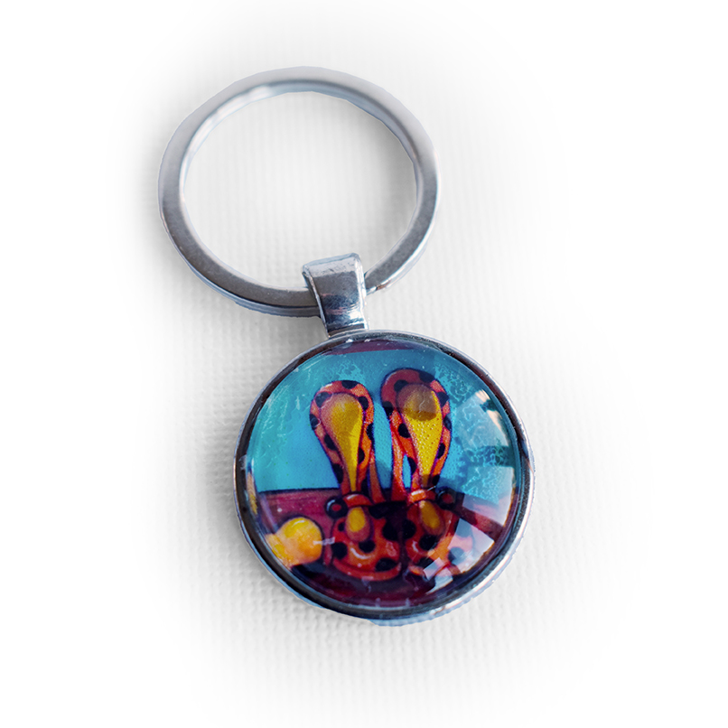 Polka dot Heels Keyring